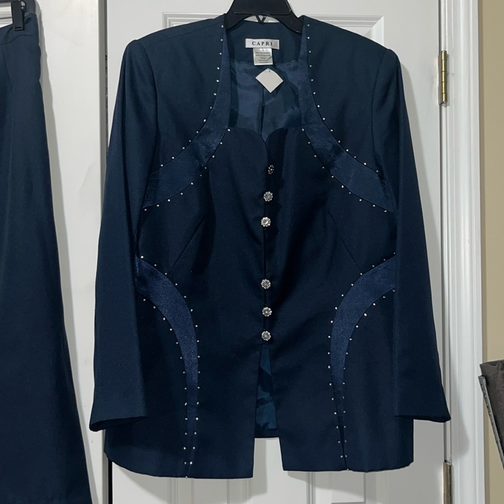 Blue formal church suit